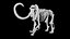 3D Rigged Mammoth skeleton model