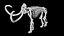3D Rigged Mammoth skeleton model