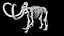 3D Rigged Mammoth skeleton model