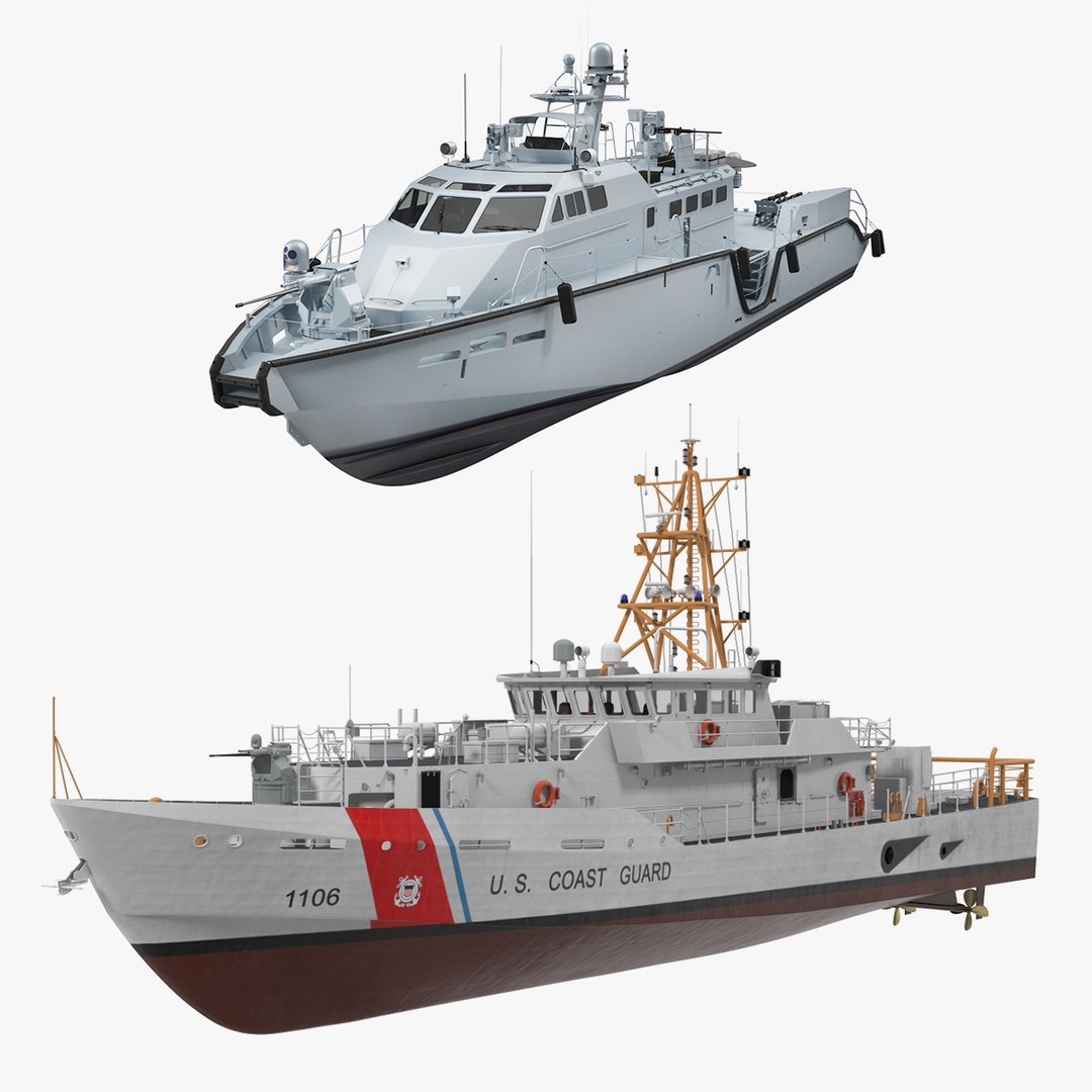 Patrol or Guard Ships Collection 3D model preview