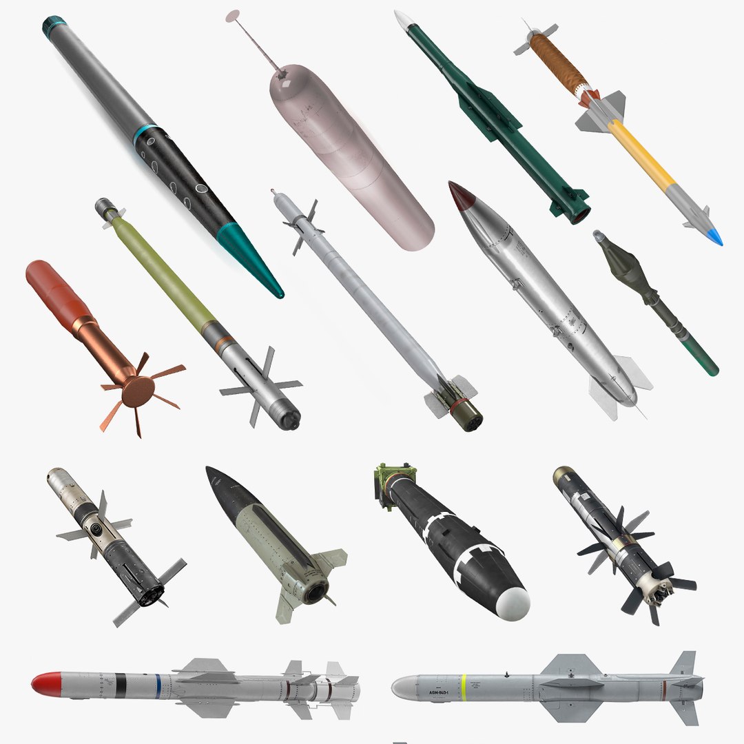 Millitary Missiles and Rockets Collection 6 3D model preview
