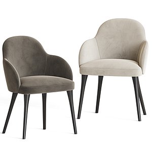 3D model giulia velvet dining chair