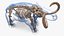 3D model Adult Mammoth Old Skeleton Shell Roar