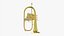 Brass bell flugelhorn model
