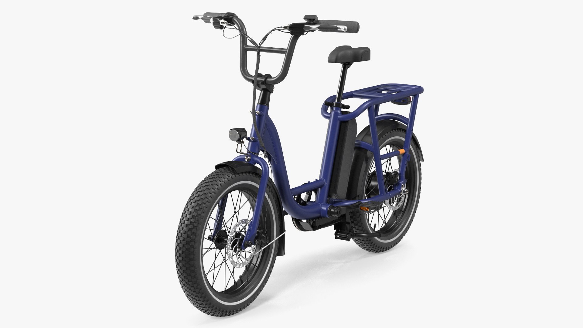 Two-Wheel E-Bike Blue 3D model preview