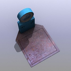 old rusty industrial 3d model