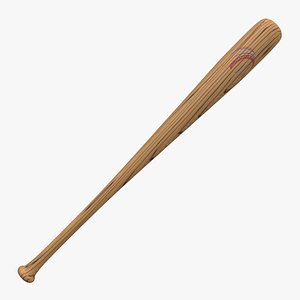 3d model of bat baseball