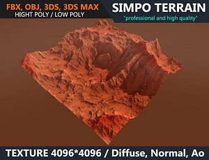 mars terrain 3D model