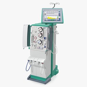 Dialysis Machine Rigged 3D Model