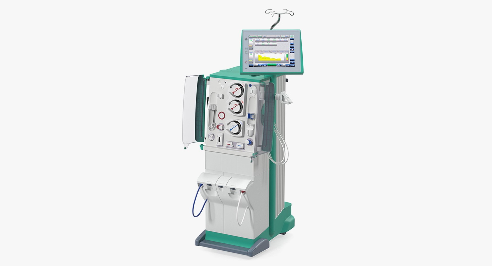 Dialysis Machine Rigged 3D Model 3D model preview