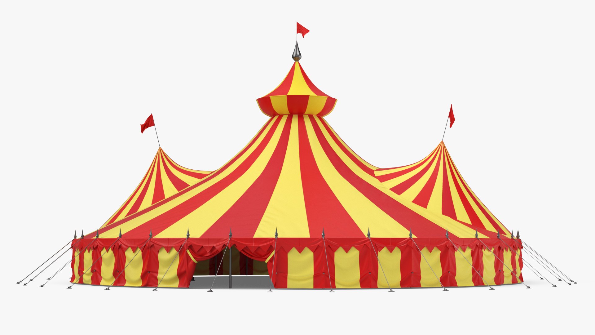 Big Round Circus Tent 3D model preview
