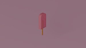 Ice cream on a stick 3D model