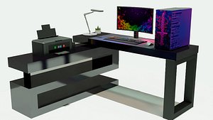 gaming rgb desk lamp 3D model