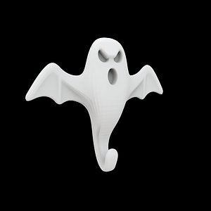 Spooky Ghost Wall Hook 3D Print Model Halloween Decor 3D model