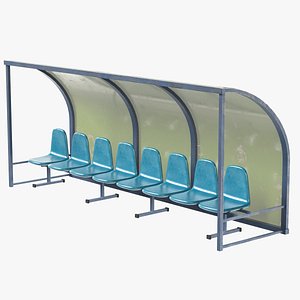 Coach and Reserve Bench 3D model