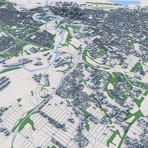 3D Cleveland City Ohio United States