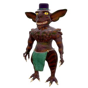 3D gremlin  creature  monster model