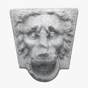 Lion Head Keystone 3D