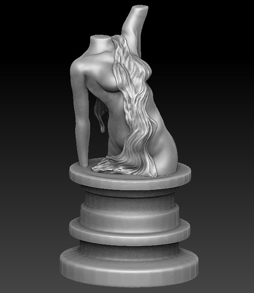 3d classical torso figure zbrush model