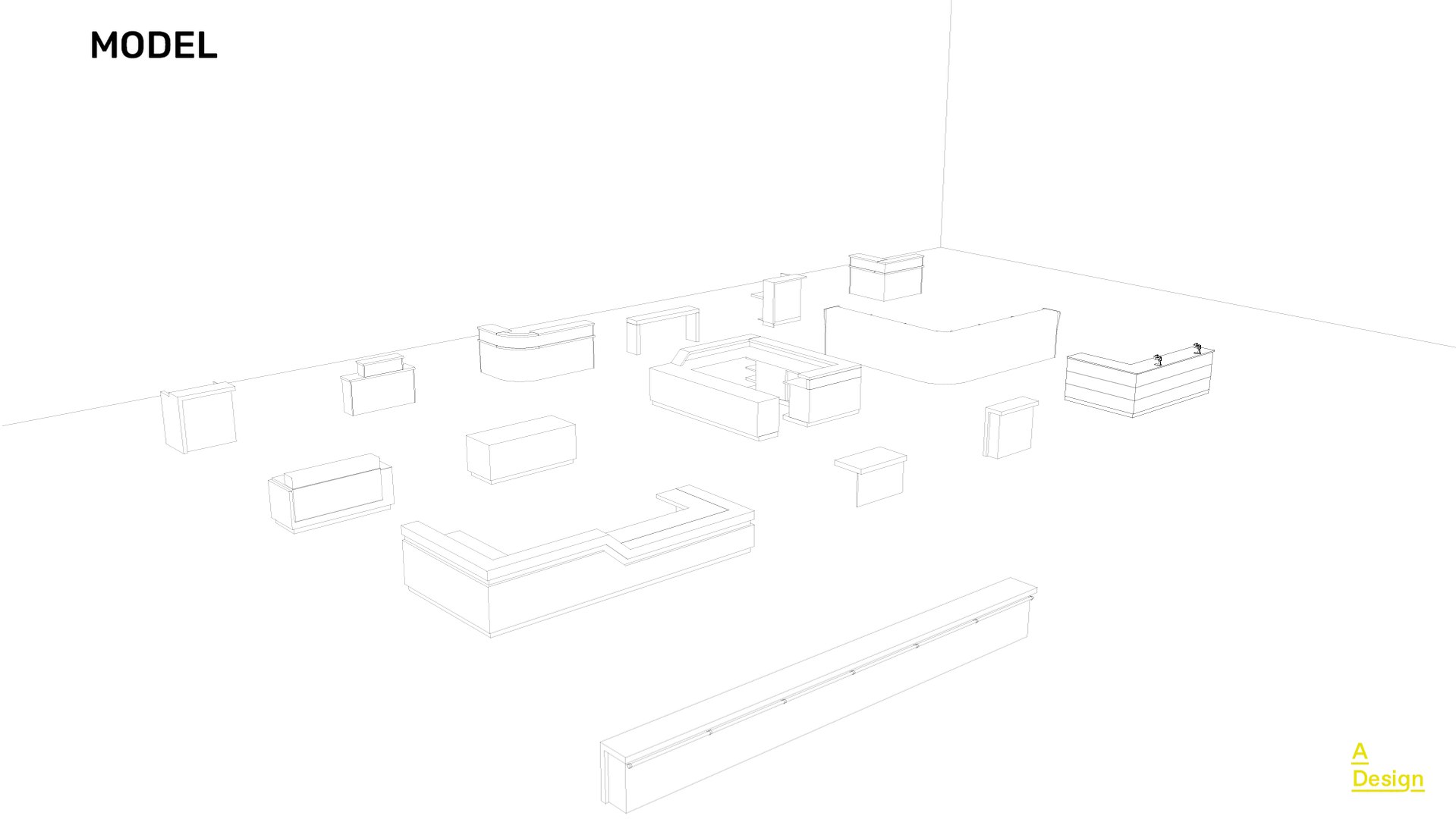 3D Bar Counters Model - TurboSquid 2005299