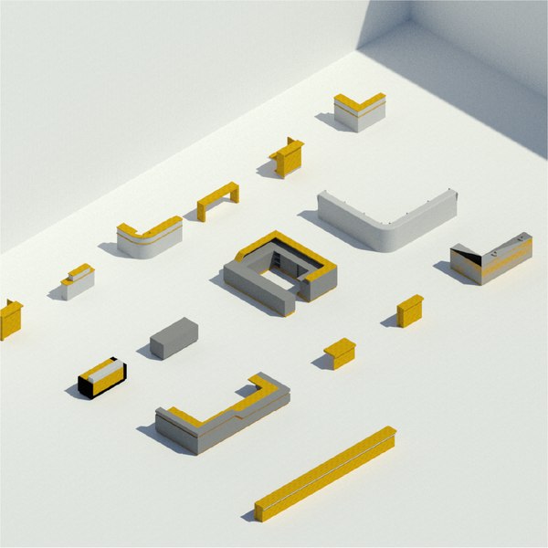 modelo 3d Bar Counters Revit family model TurboSquid 2005299