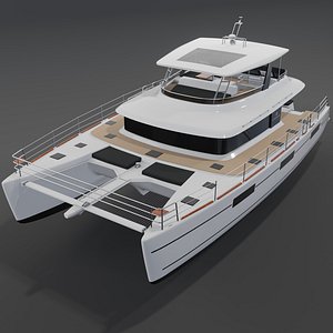 Lagoon 630 3D Catamaran 63 PBR Rendering 3D