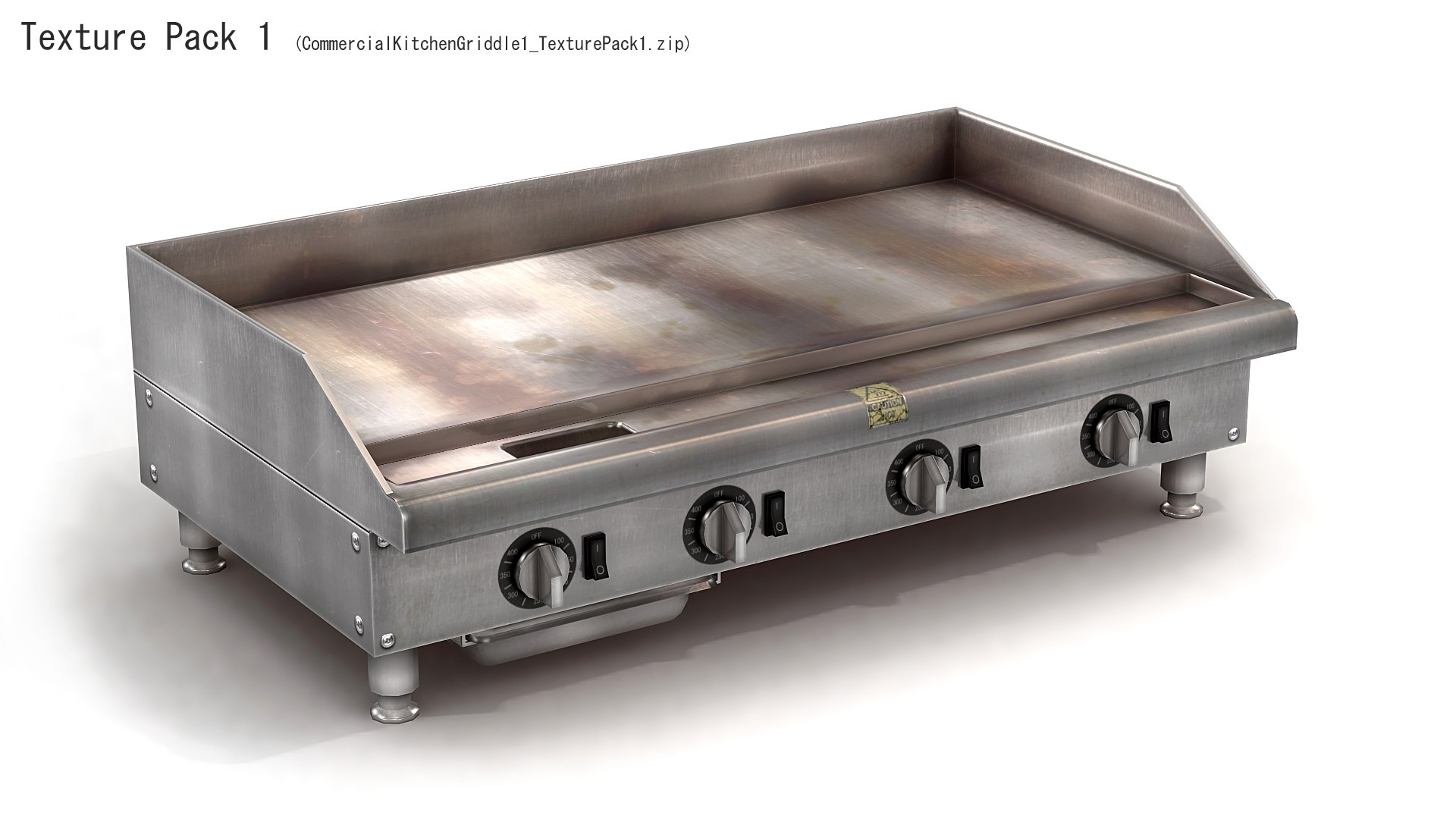 Commercial kitchen griddle 3D model TurboSquid 1552641