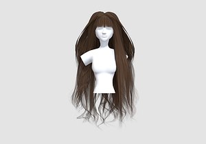 Long Thick Hairstyle 3D