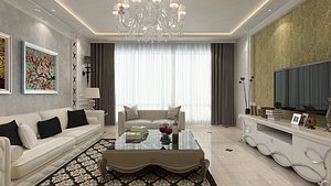 3D Living Room 10