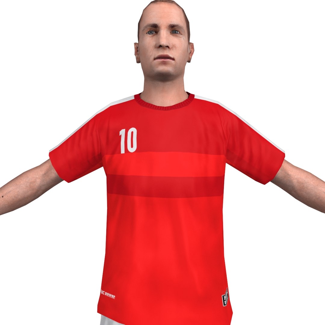 3d soccer player games model