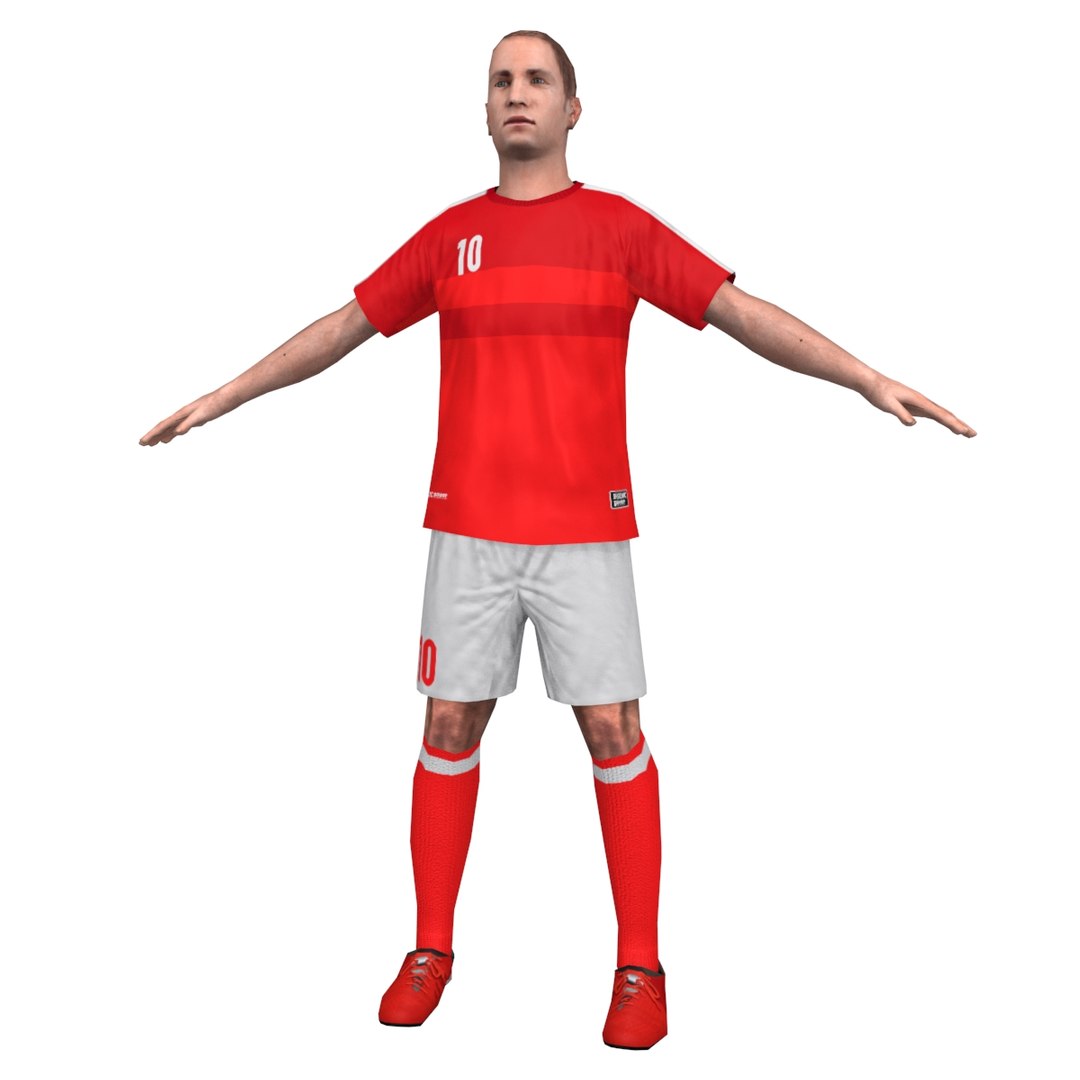 3d soccer player games model