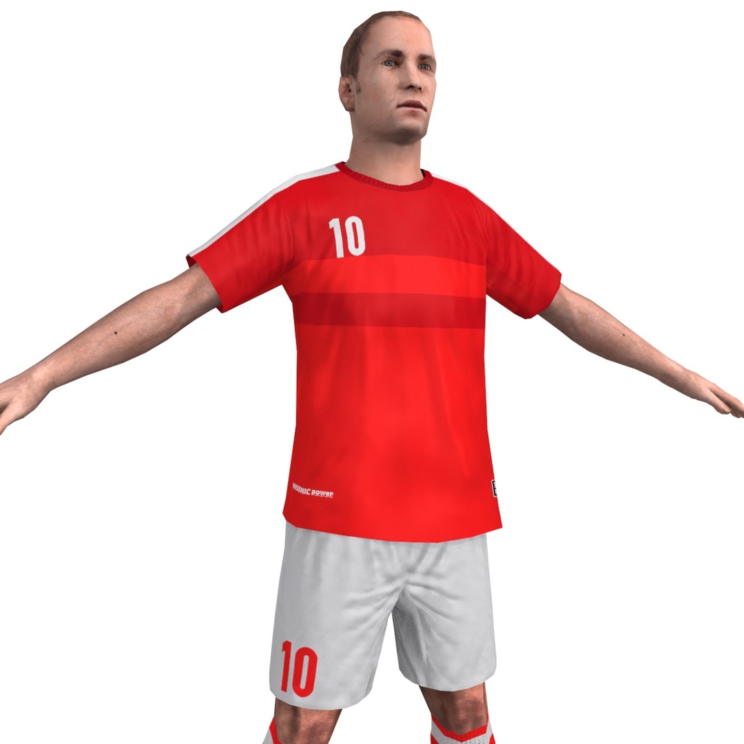 3d soccer player games model