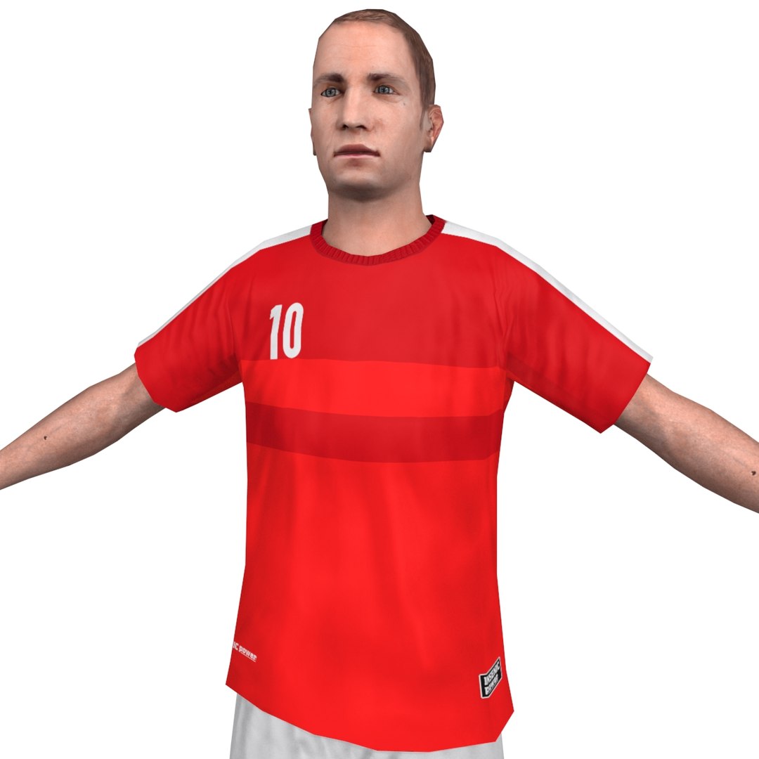 3d soccer player games model