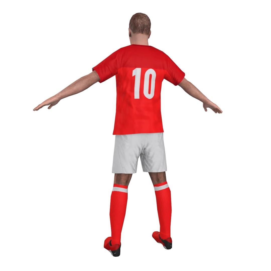 3d soccer player games model