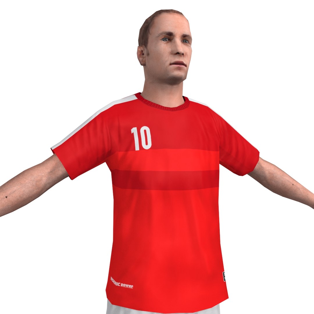 3d soccer player games model