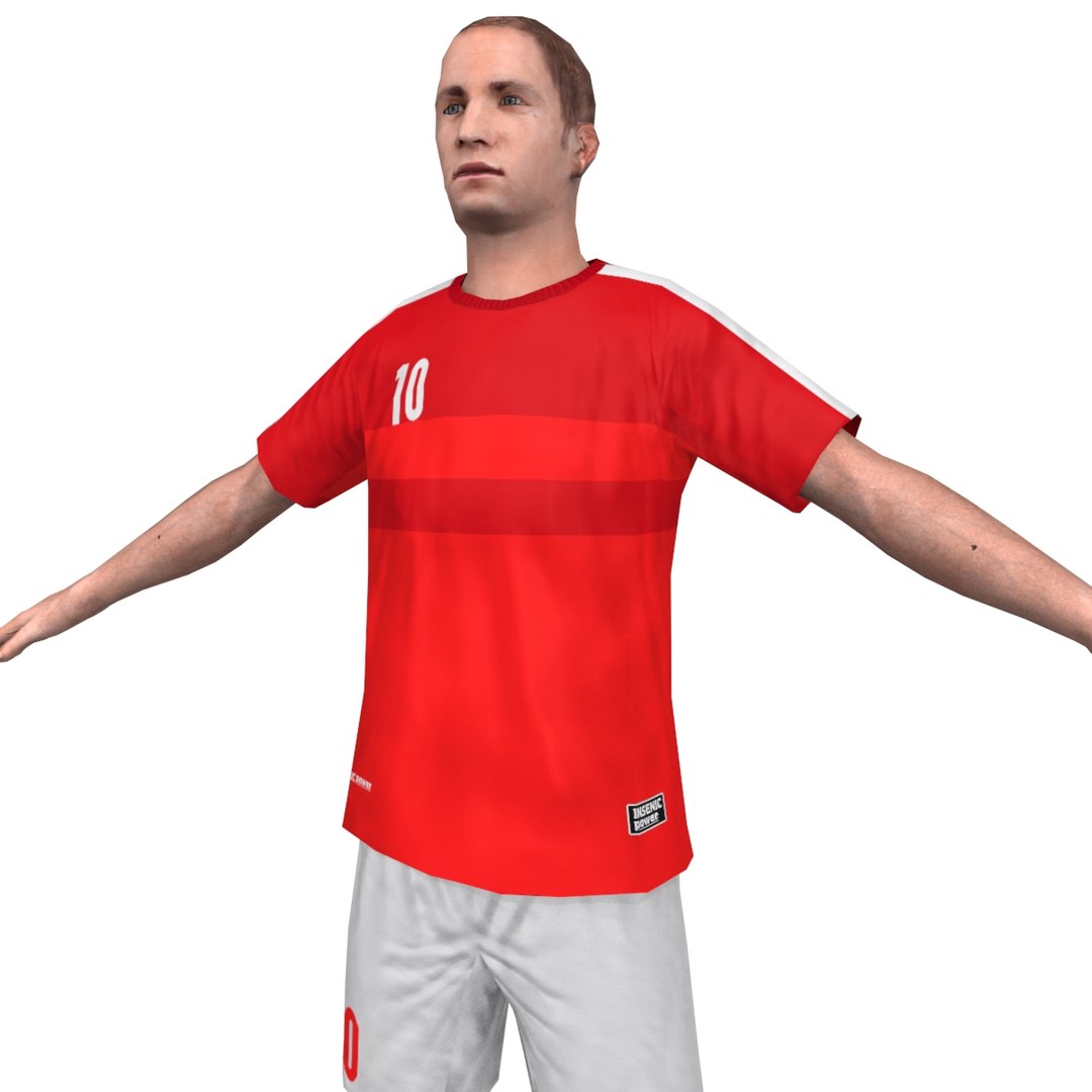 3d soccer player games model