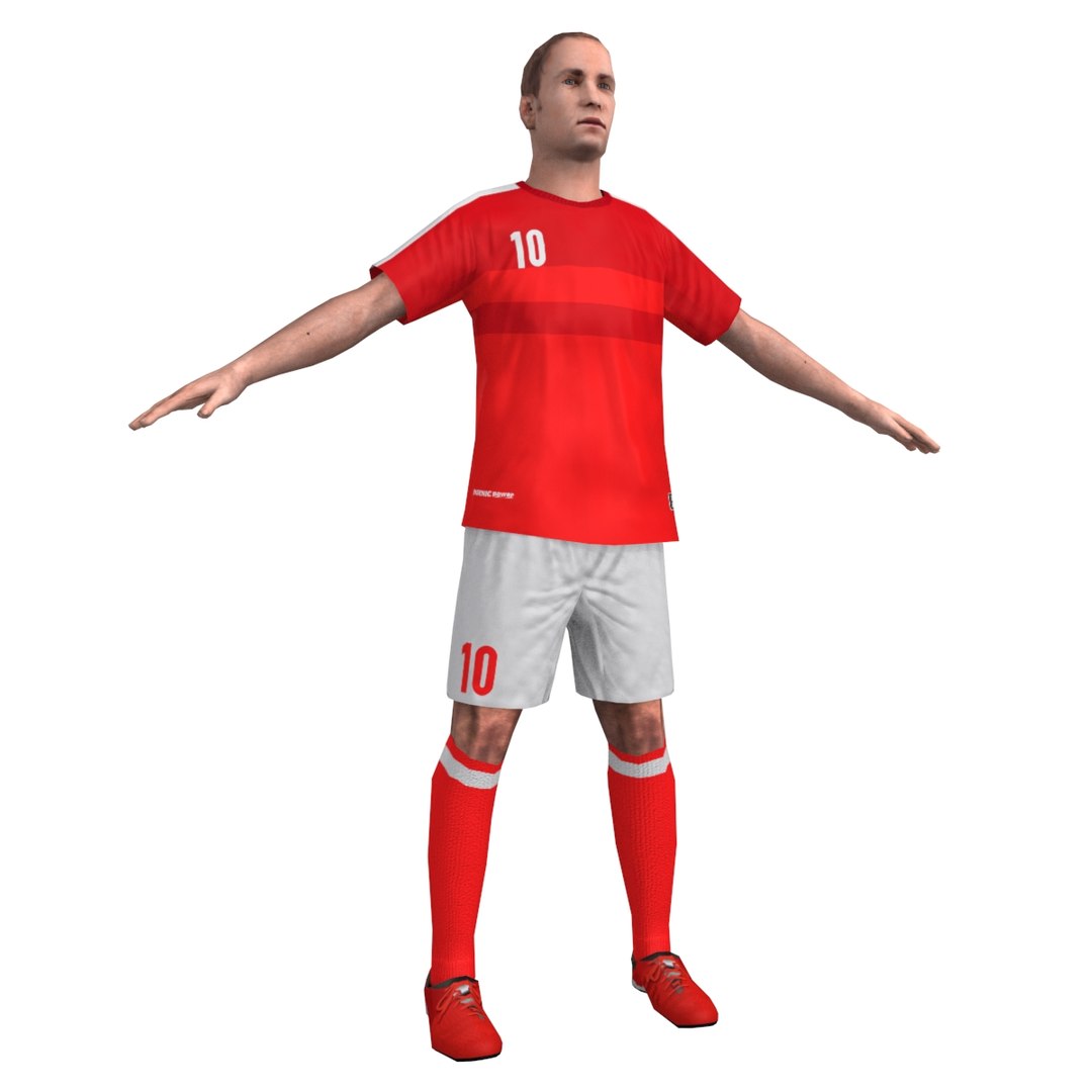 3d soccer player games model