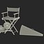 3d model director chair accessories 4