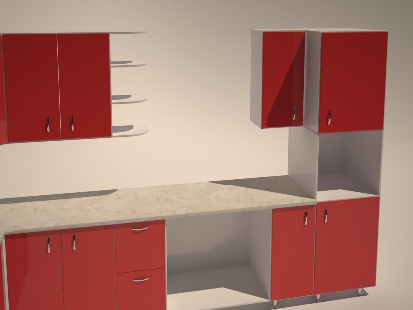 3d Kitchen Real Scale Model