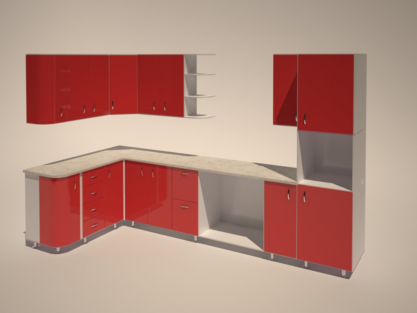 3d Kitchen Real Scale Model