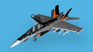 3D Boeing FA-18F Super Hornet V10 model