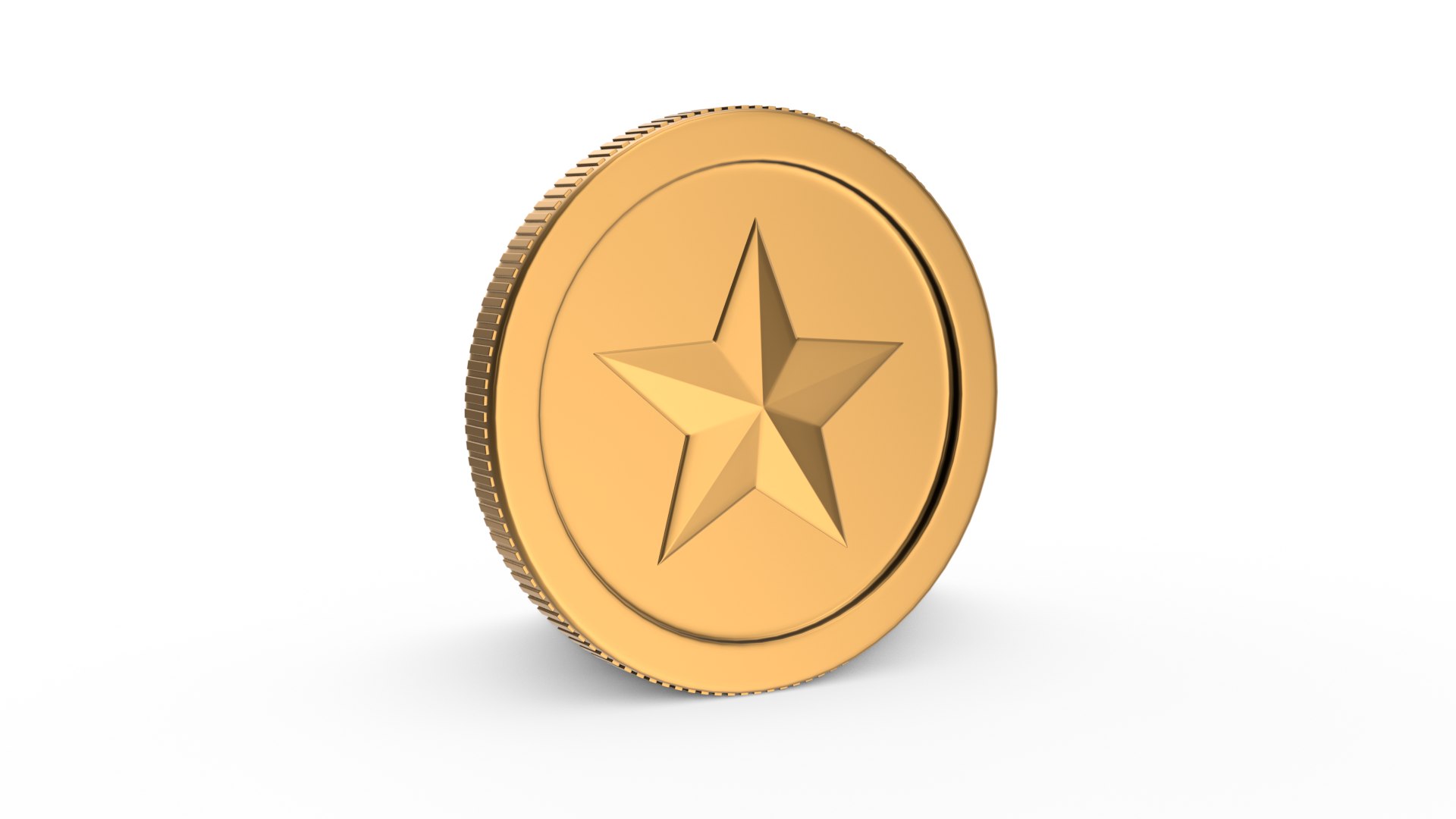 3D Star Coin Model TurboSquid 2130657