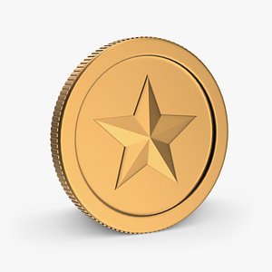 3D Star Coin model