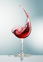 Glass from wine splash