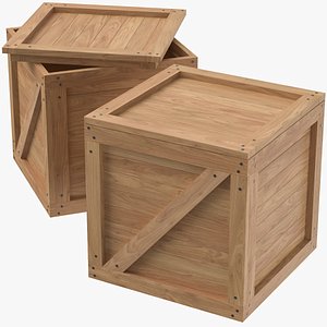 3D Wooden Box Set 01