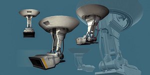 3D cctv camera equipment model