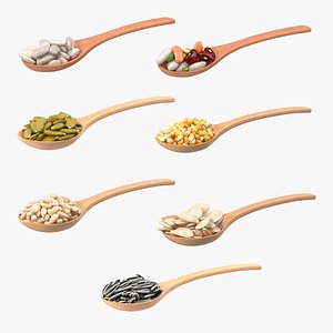 Wooden Spoons with Seeds Collection