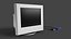 Vintage CRT Monitor - Low Poly Game Asset 3D