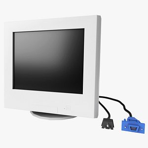 Vintage CRT Monitor - Low Poly Game Asset