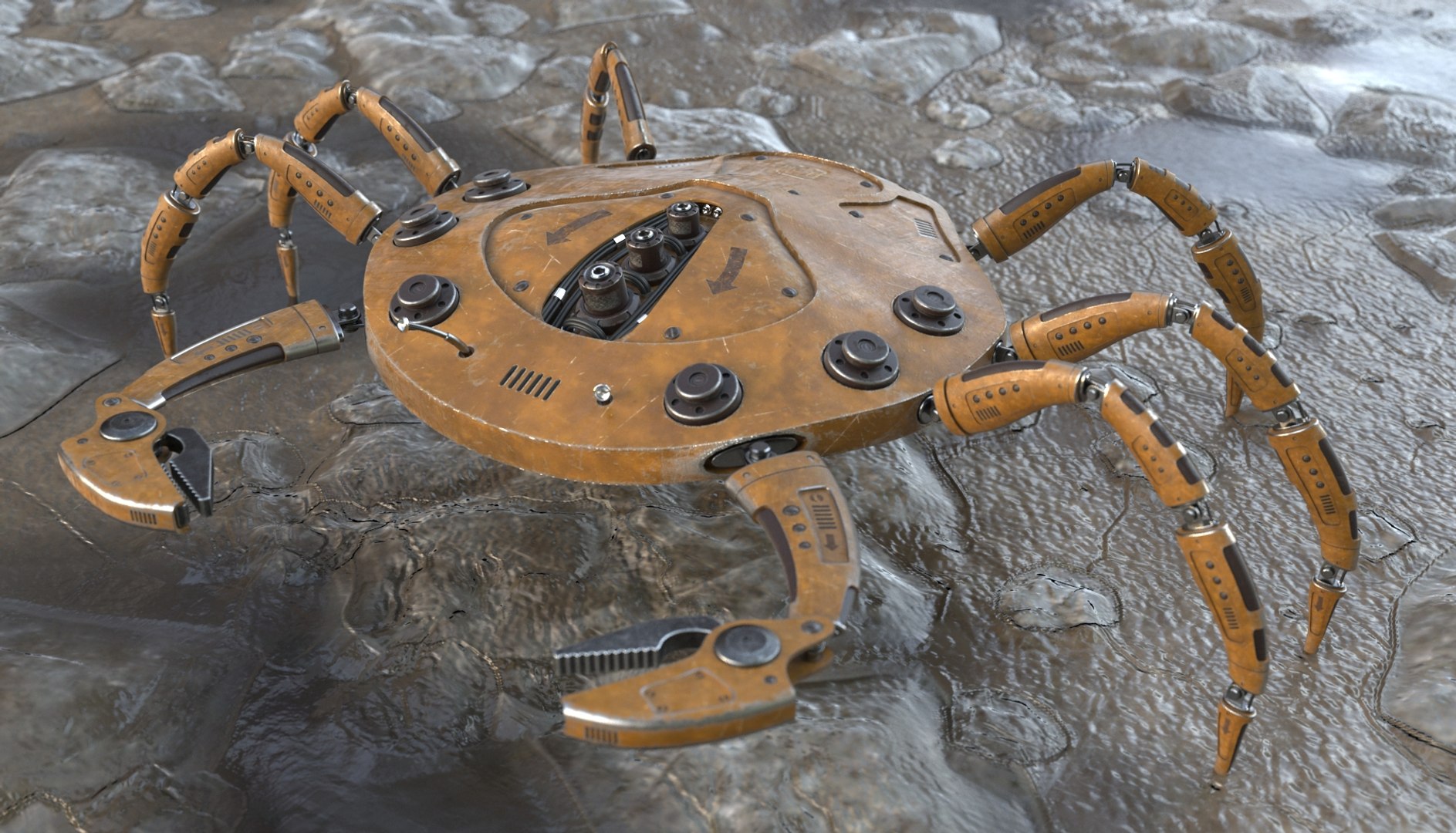 3D Robo Crab Robot Model TurboSquid 1320690